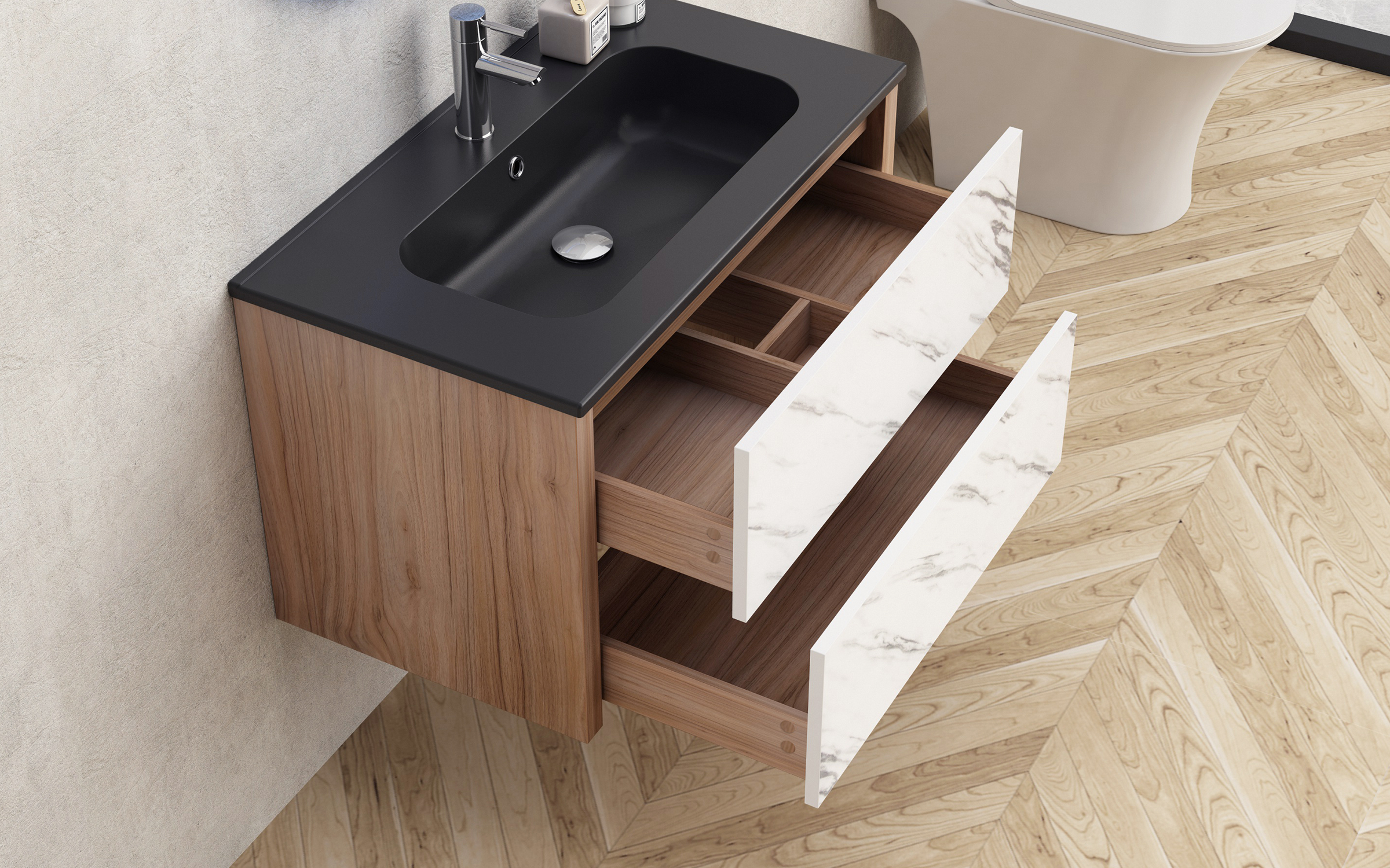 Dulap PVC pentru baie cu chiuveta ICP8050MB Dulap PVC pentru baie cu chiuveta,   2